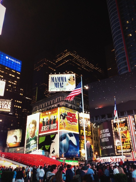 Times Square, juste après la fin du spectacle.